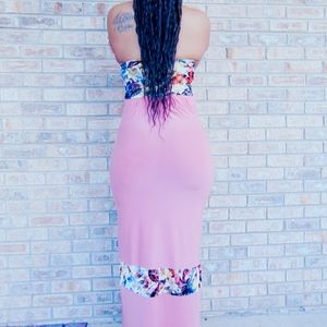 Floral PeachSkin Skirt Set